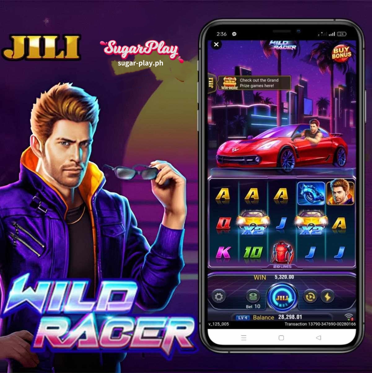 Experience the thrill of Jili Wild Racer, an online slot game with 5 reels, 3 rows, and 20 paylines, developed by Jili Gaming.